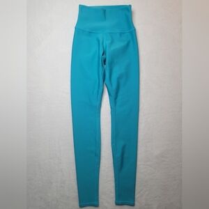 ALO Yoga High Waist Airlift Legging Full Length Sz XS Bright Aqua Blue W5766R